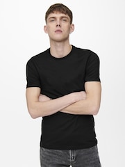 Schwarz - Only & Sons Slim Fit T-Shirts 2 Pack - Bild 4 von 7