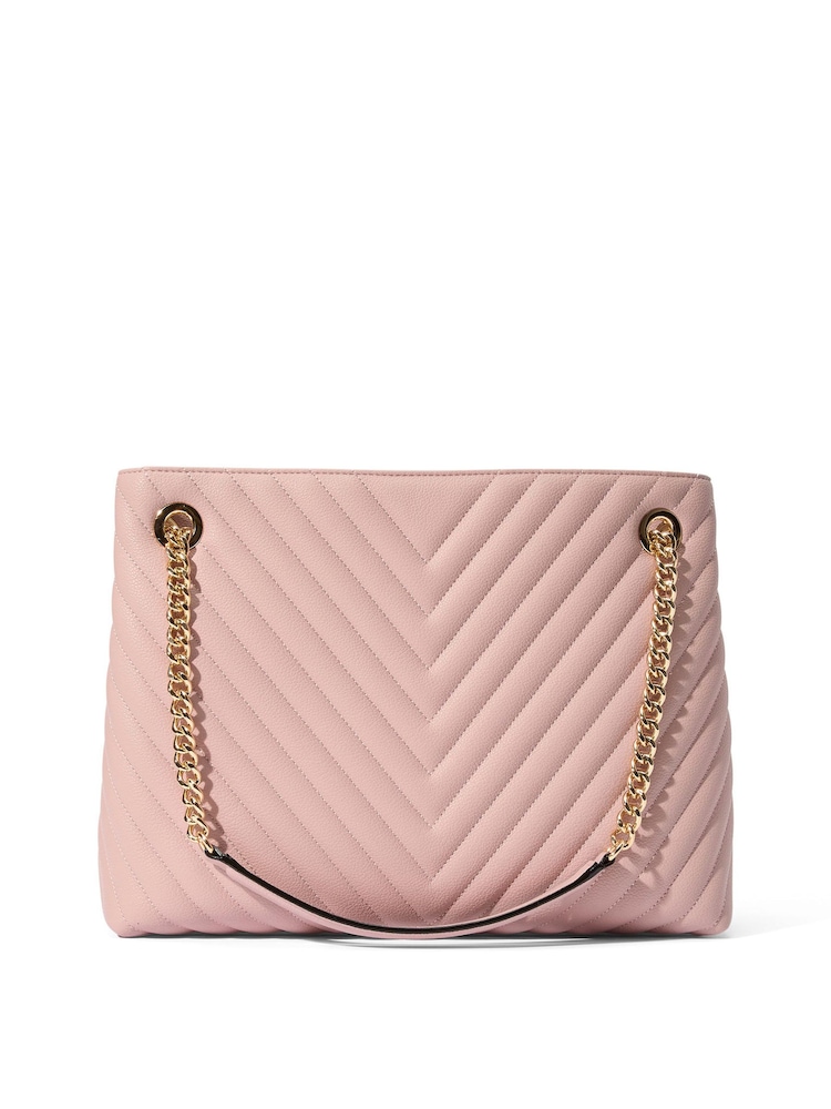 Victoria's Secret Orchid Blush Pink Tote Bag - Image 2 of 3 Victoria's Secret Orchid Blush Pink Tote Bag - Image 2 of 3