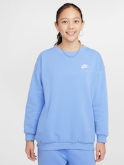 Nike Blue Pulse Oversized Club Fleece Sweatshirt - Image 6 of 9