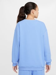 Nike Blue Pulse Oversized Club Fleece Sweatshirt - Image 7 of 9