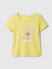 Gap Yellow Cotton Logo Graphic Short Sleeve Baby T-Shirt (Newborn-5yrs) - Image 1 of 1