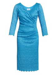 Gina Bacconi Blue Melody Lace Wrap Dress - Image 5 of 5