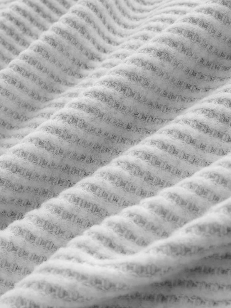 Grey Cosy Waffle Long Sleeve Pyjamas - Image 9 of 9