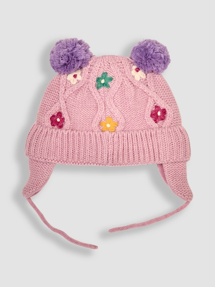 JoJo Maman Bébé Pink Embroidered Hat - Image 1 of 3