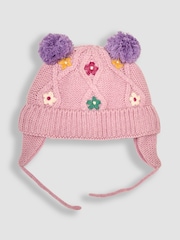 JoJo Maman Bébé Pink Embroidered Hat - Image 2 of 3
