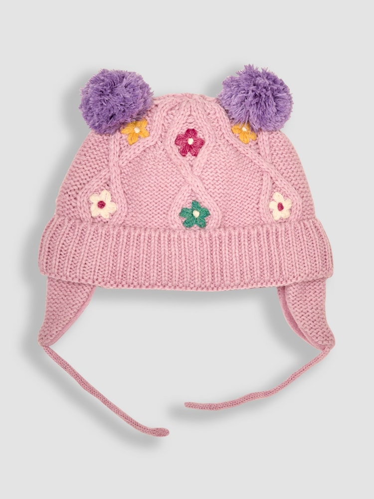 JoJo Maman Bébé Pink Embroidered Hat - Image 2 of 3