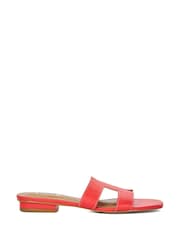 Dune London Red Standard Fit Loupe Smart Slider Sandals - Image 3 of 7
