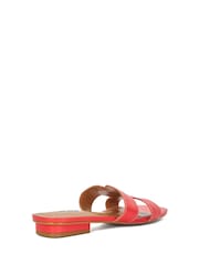 Dune London Red Standard Fit Loupe Smart Slider Sandals - Image 5 of 7