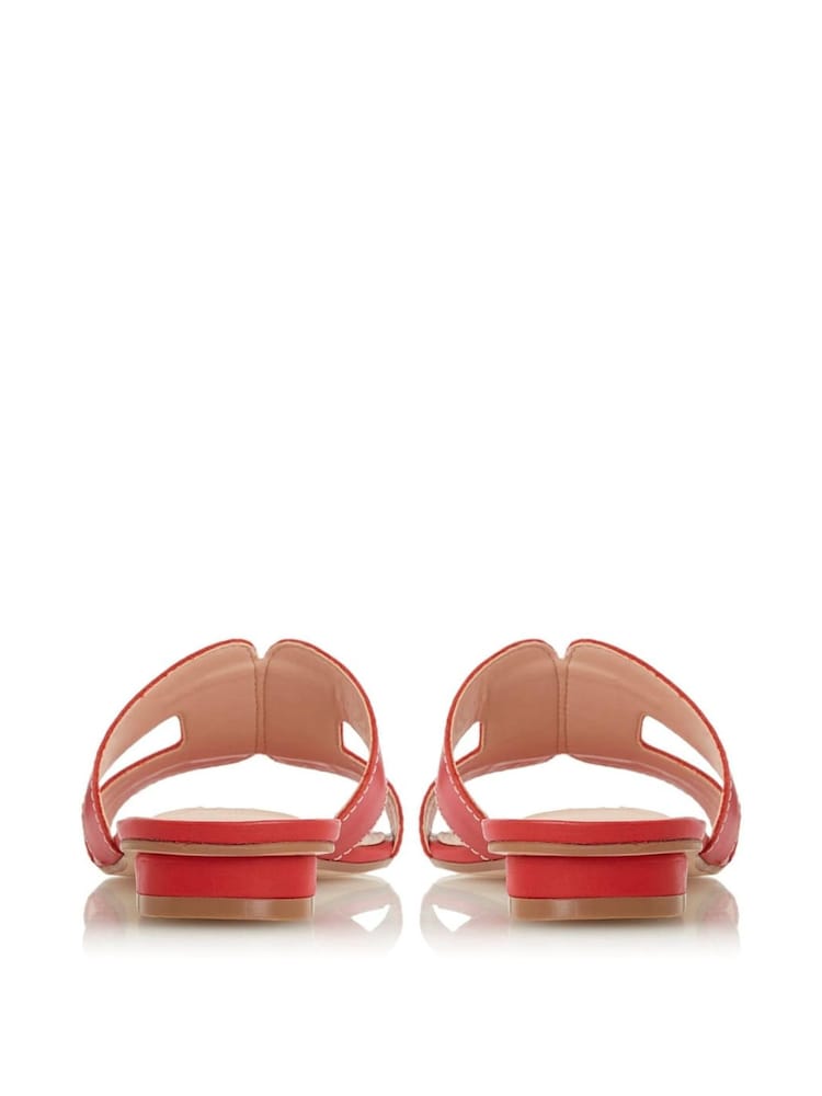 Dune London Red Standard Fit Loupe Smart Slider Sandals - Image 6 of 7