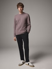 Mauve Purple Regular Fit Cotton Rich Crew Jumper - Image 2 of 7
