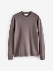 Mauve Purple Regular Fit Cotton Rich Crew Jumper - Image 5 of 7