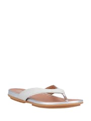 FitFlop Silver Gracie Shimmerlux Toe Post Sandals - Image 3 of 5