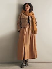 Camel Brown Super Soft Midweight Scarf - Image 2 of 6
