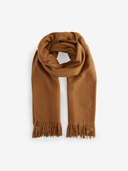 Camel Brown Super Soft Midweight Scarf - Image 4 of 6
