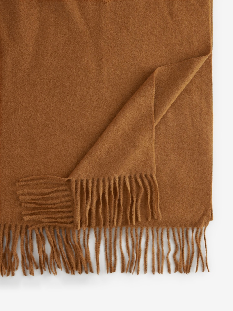 Camel Brown Super Soft Midweight Scarf - Image 5 of 6