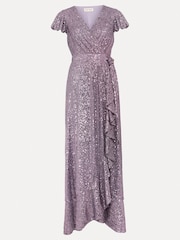 Phase Eight Purple Carina Sequin Maxi Dress - Image 7 of 7