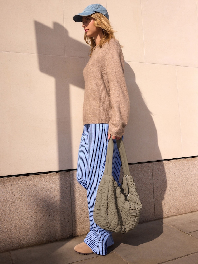 Khaki Green Padded Shoulder Bag - Image 1 of 11