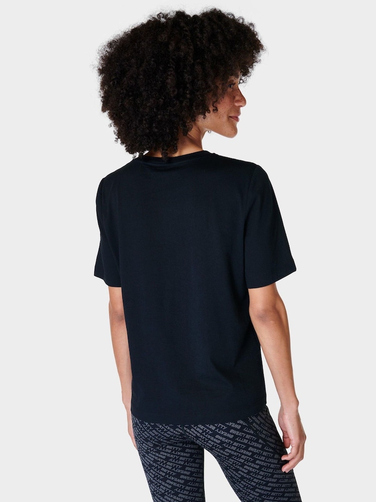 Sweaty Betty Black Essential Crew Neck T-Shirt - Image 2 of 7