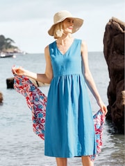 Seasalt Cornwall Blue Lowland Heather Sleeveless Dress - Image 1 of 7