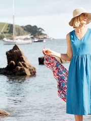 Seasalt Cornwall Blue Lowland Heather Sleeveless Dress - Image 2 of 7
