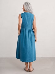 Seasalt Cornwall Blue Lowland Heather Sleeveless Dress - Image 4 of 7
