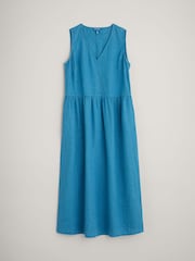 Seasalt Cornwall Blue Lowland Heather Sleeveless Dress - Image 6 of 7