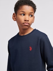 Blauw - U.S. Polo Assn. Double Horsemen Boys Sweatshirt - Image 2 of 7