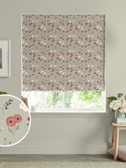 Sophie Allport Red Poppy Meadow Made to Measure 100% Cotton Roman Blinds - Image 1 of 6