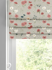 Sophie Allport Red Poppy Meadow Made to Measure 100% Cotton Roman Blinds - Image 2 of 6