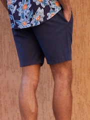 Threadbare Navy Cotton Lyocell Jogger Style Shorts - Image 2 of 5