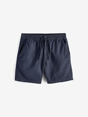 Threadbare Navy Cotton Lyocell Jogger Style Shorts - Image 5 of 5