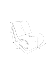 MADE.COM Silver Apollo Faux Leather Wexler Chair - Image 5 of 7