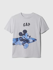 Gap Grey Disney Mickey Mouse Graphic Short Sleeve Crew Neck T-Shirt (Newborn-5yrs) - Image 1 of 1