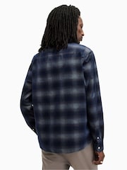 AllSaints Blue Salinas Long Sleeve Shirt - Image 2 of 5