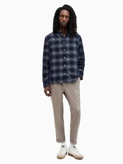 AllSaints Blue Salinas Long Sleeve Shirt - Image 3 of 5