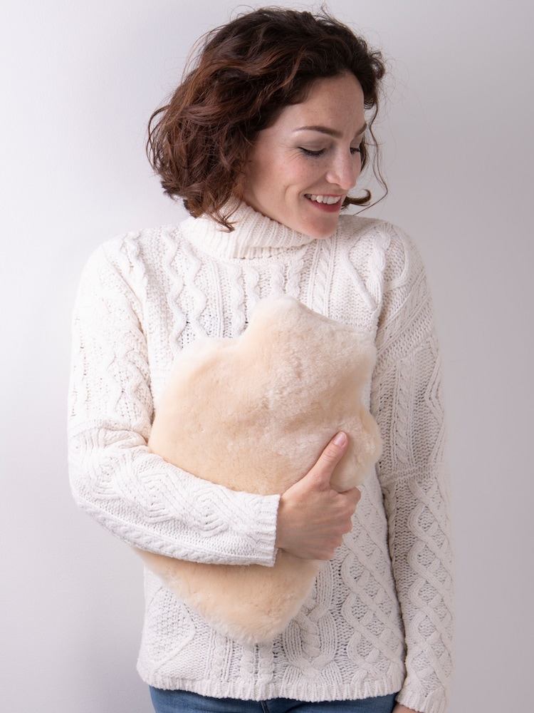 Just Sheepskin Natural Rebecca Hot Water Bottle - Image 1 of 3