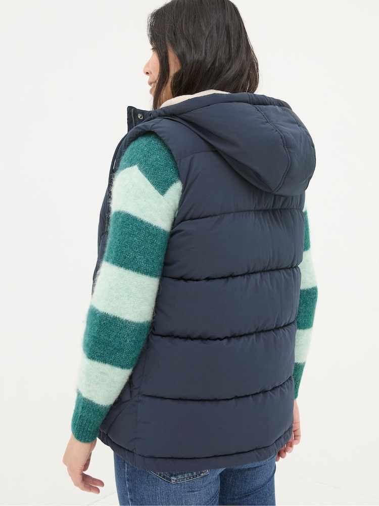 FatFace Gem Navy Puffer Gilet - Image 2 of 5