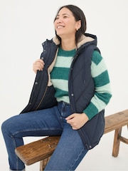 FatFace Gem Navy Puffer Gilet - Image 3 of 5