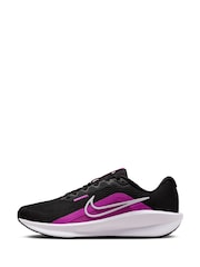 Nike Black/Purple Downshifter 13 Road Running Trainers - Image 2 of 11