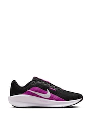Nike Black/Purple Downshifter 13 Road Running Trainers - Image 3 of 11