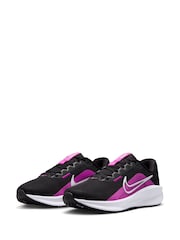 Nike Black/Purple Downshifter 13 Road Running Trainers - Image 5 of 11