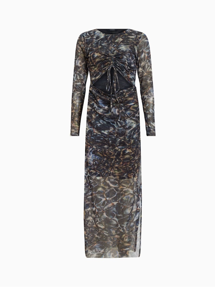 AllSaints Blue Katie Caladesi Dress - Image 6 of 6