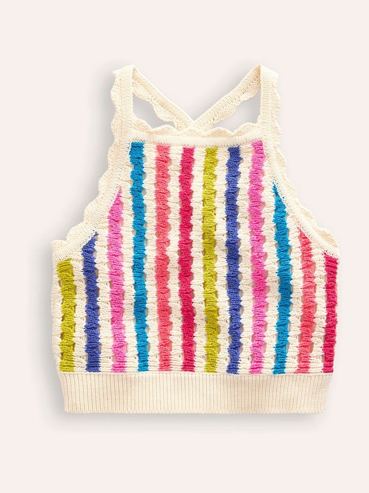 Boden Natural Stripe Knitted Top - Image 2 of 4 Boden Natural Stripe Knitted Top - Image 2 of 4