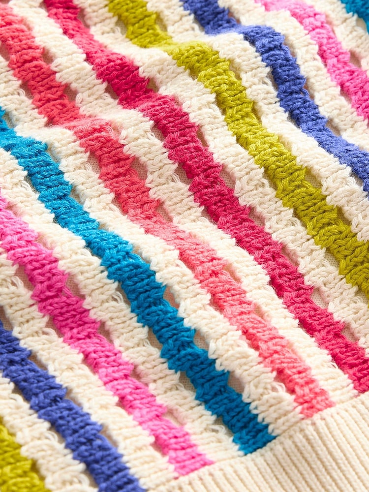 Boden Natural Stripe Knitted Top - Image 4 of 4