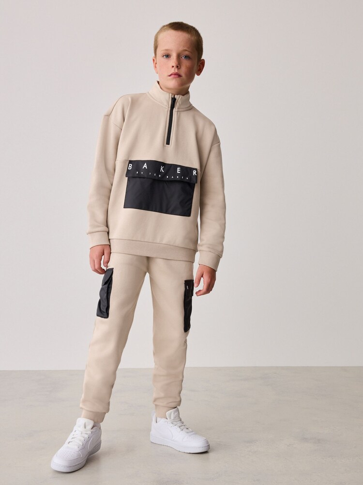 Baker by Ted Baker Funnel Zip Neck Sweatshirt and Joggers Set - Image 1 of 14