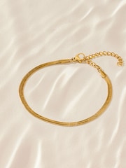 Tonalité d'or - Bracelet en acier inoxydable avec chaîne serpent - Image 6 of 8