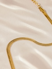 Tonalité d'or - Bracelet en acier inoxydable avec chaîne serpent - Image 7 of 8