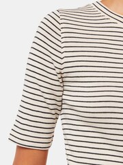 Whistles Blue Slim Stripe T-Shirt - Image 3 of 5