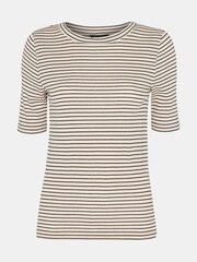 Whistles Blue Slim Stripe T-Shirt - Image 5 of 5