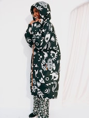 Gris anthracite Hope Imprimé - Never Fully Dressed Changing Robe with Borg Lining Coat - Image 3 de 5
